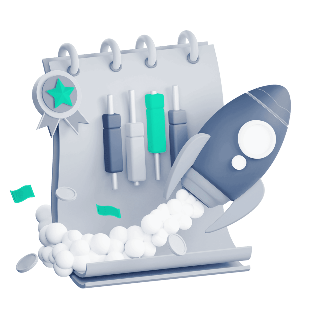 Icon Trading Rakete aufsteigend